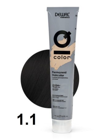 Dewal Cosmetics Крем-краска для волос IQ Color 1/1 иссиня-черный 90мл