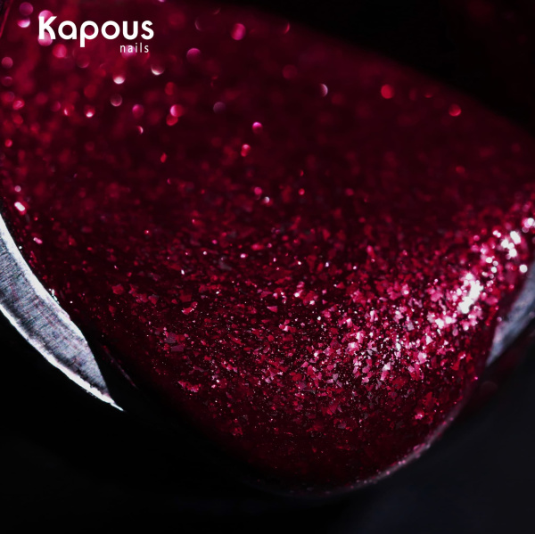 Kapous Glam Gel Гель-краска для дизайна ногтей (гранат) 5мл
