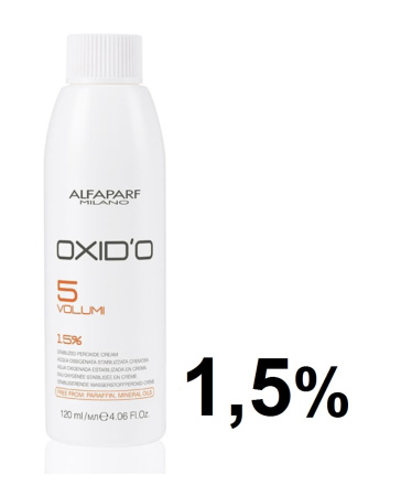 Alfaparf Milano Окислитель (эмульсия, оксигент, оксид) для красителя OXID'O 5vol (1,5%) 120мл