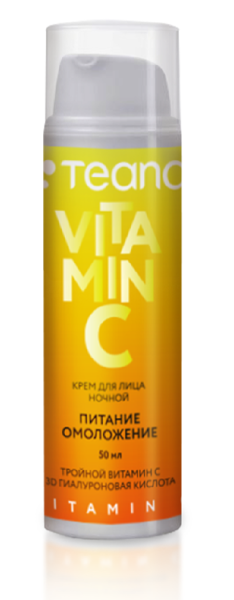 Teana Крем для лица питание и омоложение ночной с витамином С, 50 мл