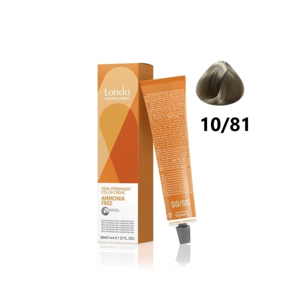 Londa Color Demi-Permanent крем-краска для волос 10/81 яркий блонд перламутрово-пепельный 60мл