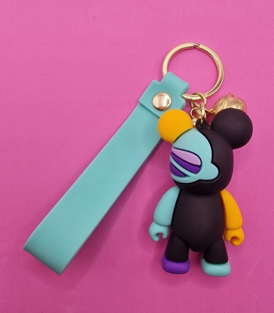 Брелок Мишка робот, бирюза
