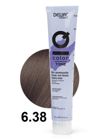 Dewal Cosmetics Крем-краска тон-в-тон IQ Color Tone 6/38 темный золотисто-коричневый блондин, 90мл