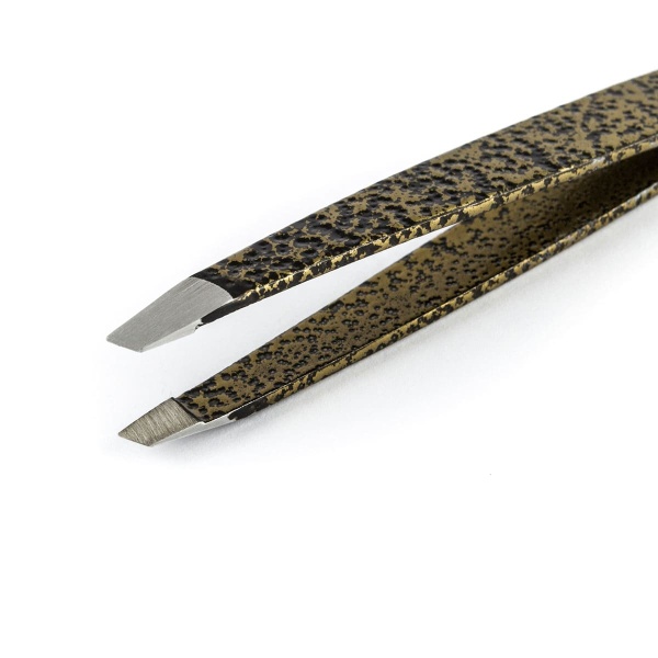 Metzger/Syndicut Пинцет для бровей скошенный PT-361 R/D, леопардовый