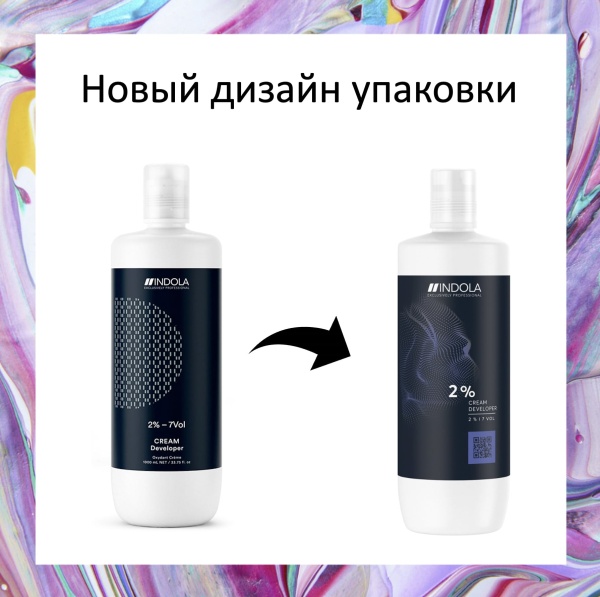 Indola Cream Developer Окислитель для красителя Indola Permanent Caring Color 2% 1000мл