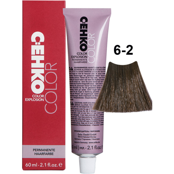 CEHKO Color Explosion крем-краска для волос 6/2 темно-пепельный блондин 60мл