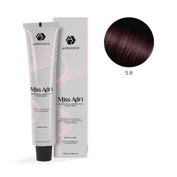 Adricoco Miss Adri Color Cream Крем-краска для волос 5/8 светлый коричневый шоколад 100мл