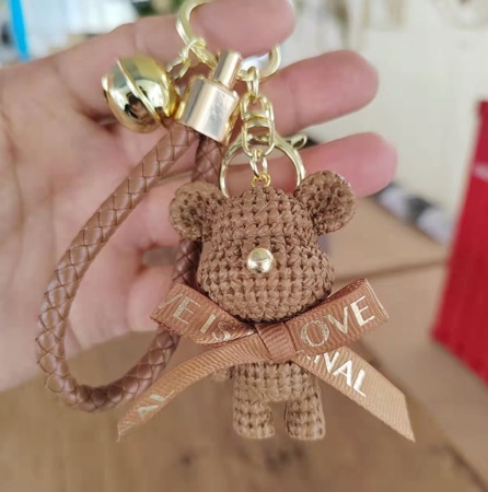 Y&M Брелок Медвежонок BearBrick коричневый