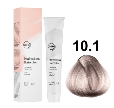 360 Professional Haircolor Крем-краска для волос 10/1 очень-очень светлый блондин пепельный 100мл