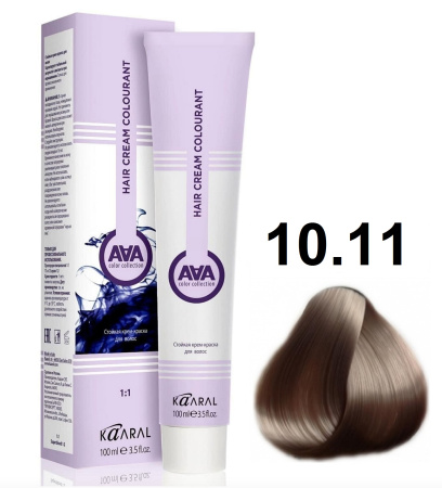 Kaaral AAA Крем-краска для волос 10/11 очень очень светлый пепельно-перламутровый блондин 100мл