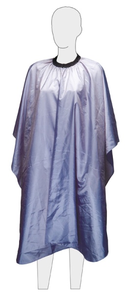 Пеньюар парикмахерский Dewal Палитра на крючках лиловый 128х146см