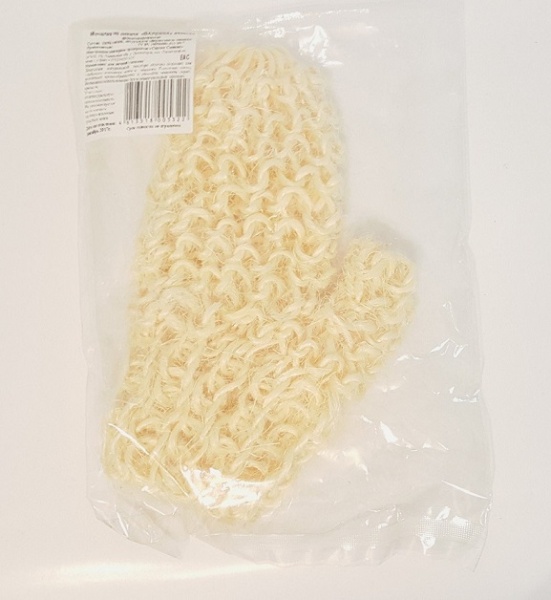 Мочалка для тела из Сизаля рукавица Brillantine 12*24см