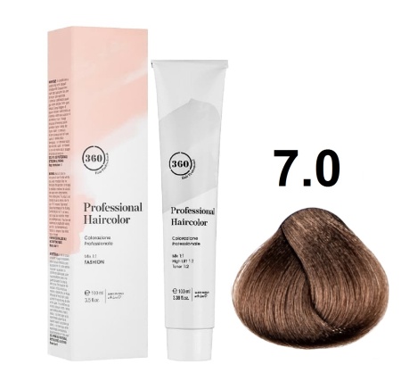 360 Professional Haircolor Крем-краска для волос 7/0 блондин 100мл