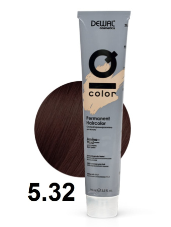 Dewal Cosmetics Крем-краска для волос IQ Color 5/32 светлый золотисто-перламутровый брюнет, 90мл