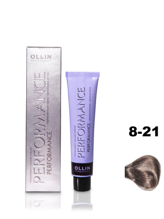 Ollin Performance крем-краска для волос 8/21 светло-русый фиолетово-пепельный 60мл