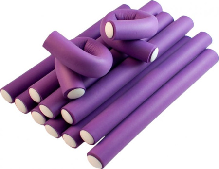 HairWay Бигуди-папилоты фиолетовые 20х180 мм 12 шт