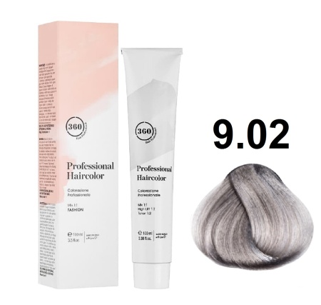 360 Professional Haircolor Крем-краска для волос 9/02 очень светлый блондин натурально-фиолетовый 100мл