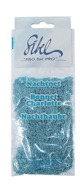 Сеточка для волос на резинке мелкая голубая