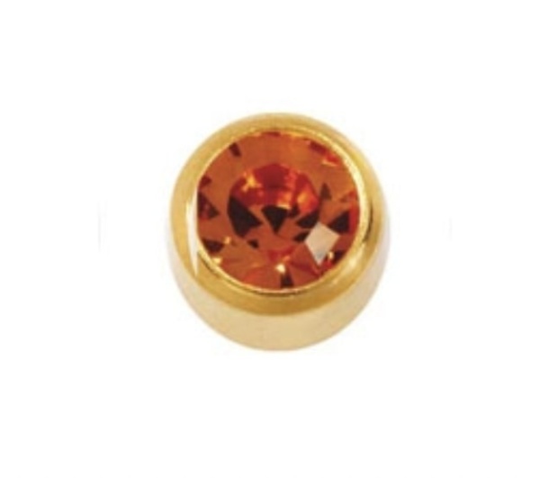 Studex Медицинские серьги для прокола ушей 211R (Топаз 3мм) покрытие позолота, крепление камня завальцованный, размер средний