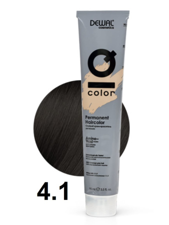Dewal Cosmetics Крем-краска для волос IQ Color 4/1 пепельный брюнет, 90мл