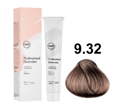 360 Professional Haircolor Крем-краска для волос 9/32 очень светлый блондин золотисто-фиолетовый 100мл
