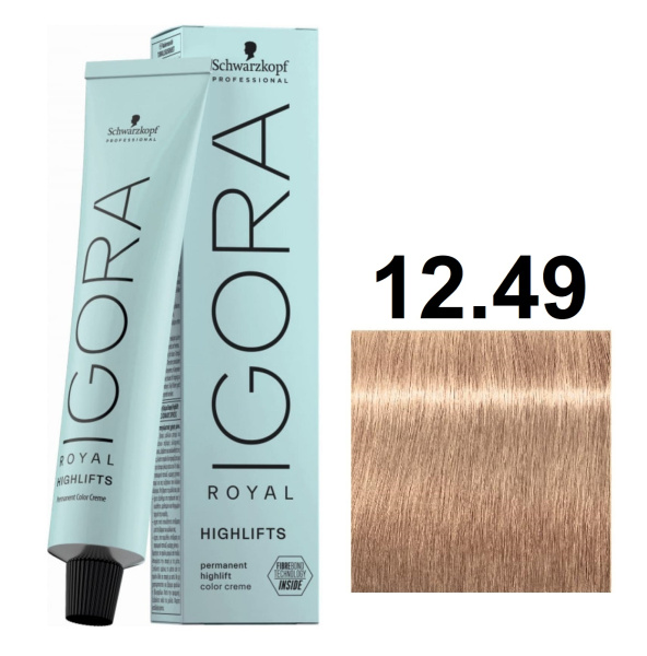 Schwarzkopf Igora Royal Highlifts Крем-краска для волос 12/49 специальный блондин бежевый фиолетовый 60мл