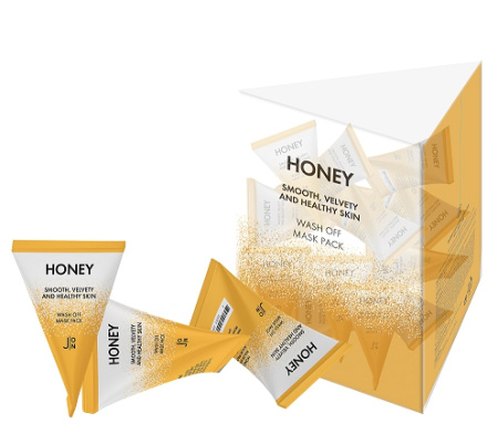 J:ON Маска для лица ночная медовая Honey Smooth Velvety and Healthy Skin Wash Off Mask Pack 20шт*5г
