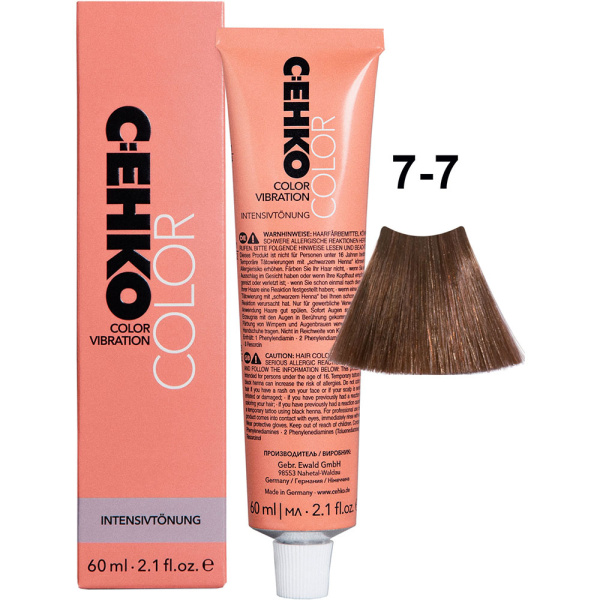 CEHKO Color Vibration крем-краска для волос 7/7 светлый шоколад 60мл