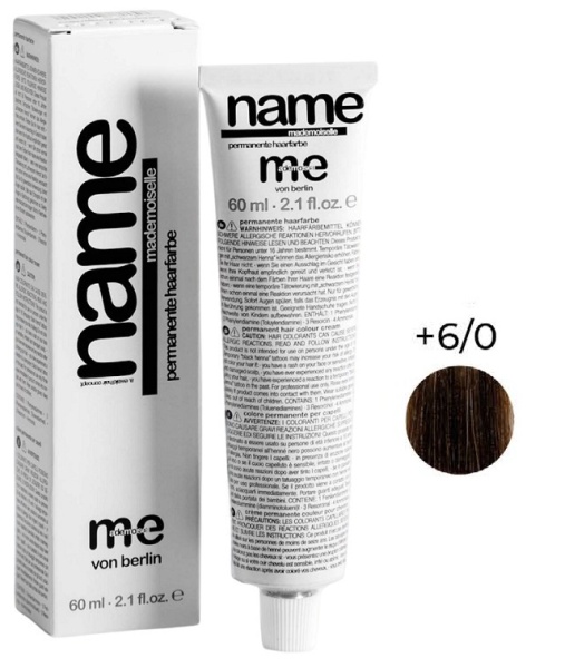 Me Mademoiselle Name Крем-краска для волос +6/0 интенсивный тёмный блондин 60мл