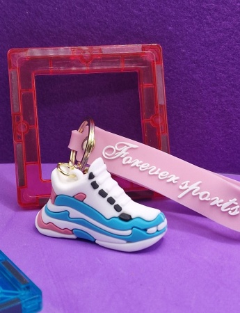 Брелок Кроссовок бело-голубой (Forever sports)