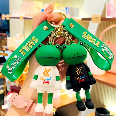 Y&M Брелок Лягушка черный (Smile Frog)