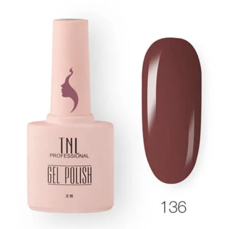 TNL Гель-лак для ногтей 8 Чувств №136 (горячий шоколад) 10мл