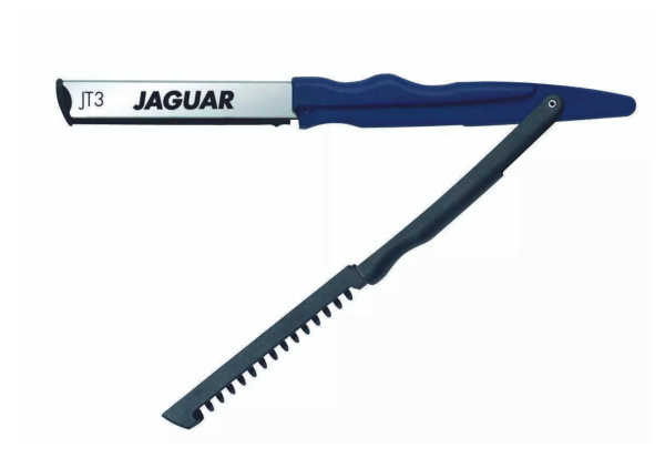 Jaguar Бритва безопасная JT3 филировочная  с лезвием синяя 62 мм