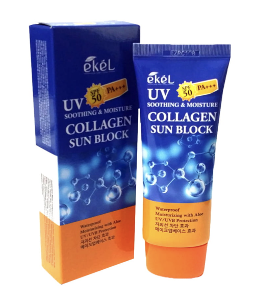 Ekel Крем солнцезащитный с коллагеном Collagen Sun Block SPF 50/PA+++ 70мл