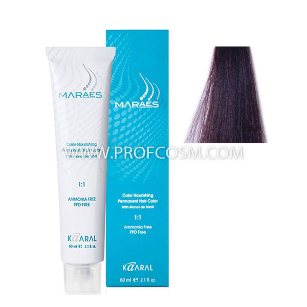 Краситель для волос Kaaral Maraes Nourishing Permanent Hair Color 4/85 коричневый махагон, 60мл