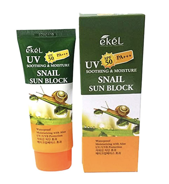 Ekel Крем солнцезащитный с улиточным муцином Snail Sun Block SPF 50/PA+++ 70 мл