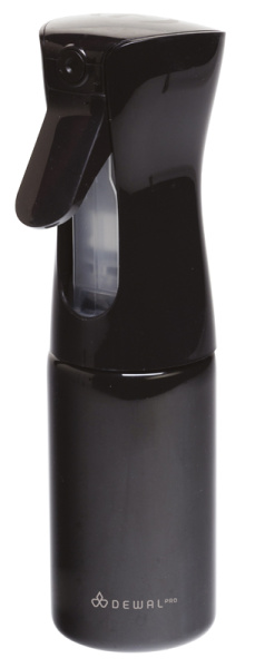 DEWAL Распылитель для волос парикмахерский пластиковый (пульверизатор для воды) черный 160мл