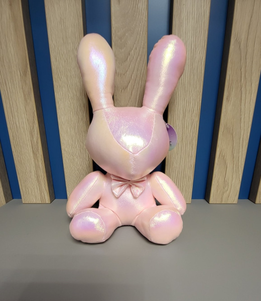 Игрушка интерьерная заяц Светящийся средний нежно-розовый