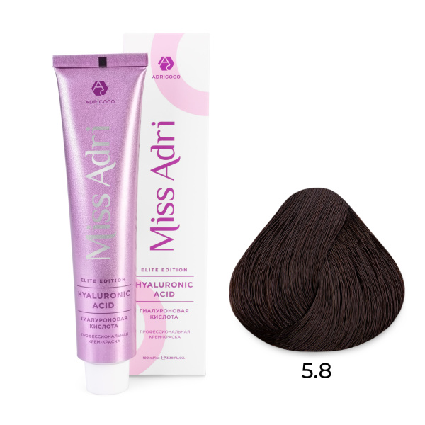 Adricoco Miss Adri Elite Edition Крем-краска для волос 5/8 светлый коричневый шоколад 100мл