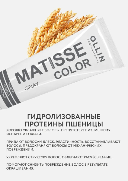 Ollin Matisse Color Пигмент прямого действия Серый Gray 100мл