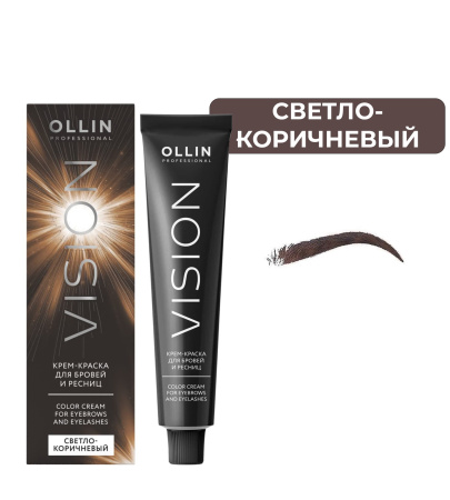 Ollin Vision Крем-краска для бровей и ресниц Светло-коричневый 20мл