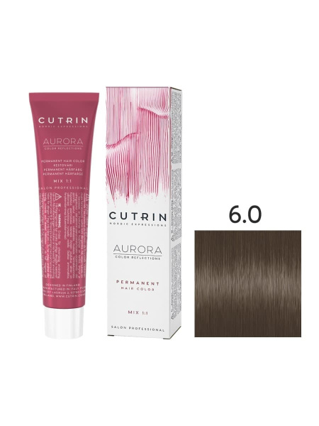 Cutrin Aurora крем-краска для волос 6/0 Темный блондин 60мл