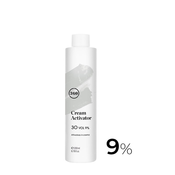 360 Hair Professional Окислитель (эмульсия, оксигент, оксид) для красителя Cream Activator 30vol (9%) 200мл
