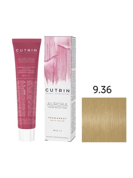 Cutrin Aurora крем-краска для волос 9/36 Очень светлый золотой песок 60мл