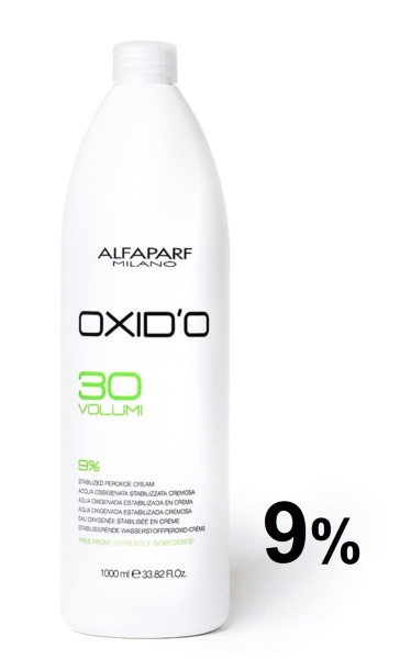 Alfaparf Milano Окислитель (эмульсия, оксигент, оксид) для красителя OXID'O 30vol (9%) 1000мл